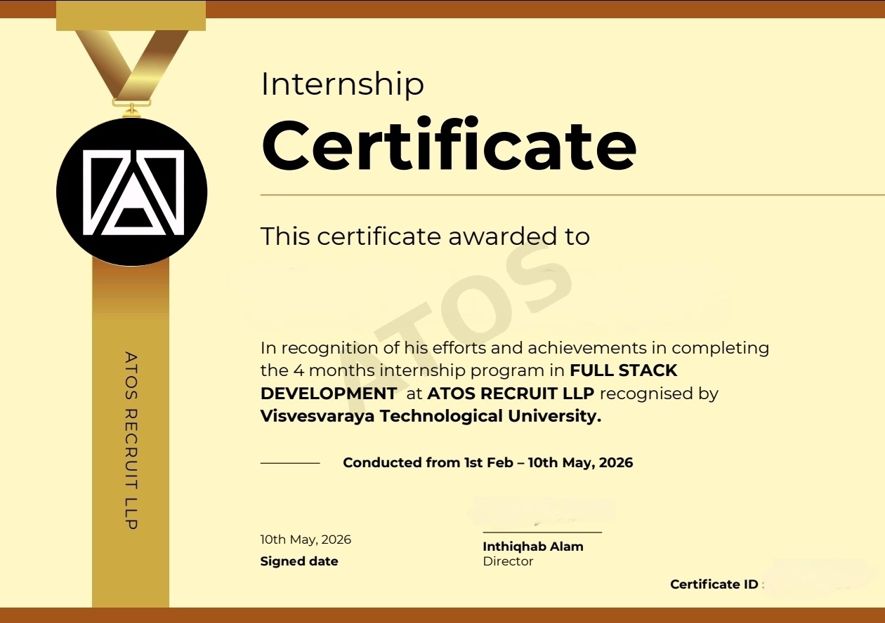 ATOS Recruit LLP certificate of completion